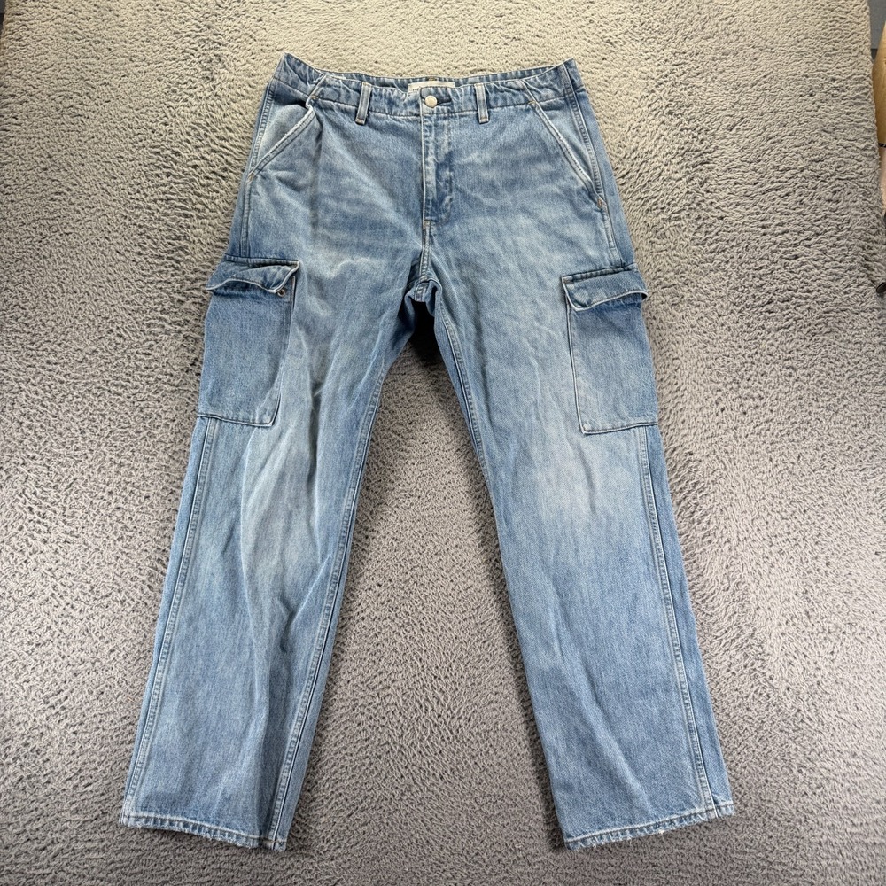 Vintage Aritzia Denim Forum Edie Jeans Women's 30x30 Blue Denim Straight Cargo